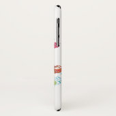 Klassieke kerstcartoon met surfende kerstman Case-Mate iPhone case (Achterkant/links)