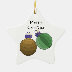 Klassieke kerstdecoraties keramisch ornament