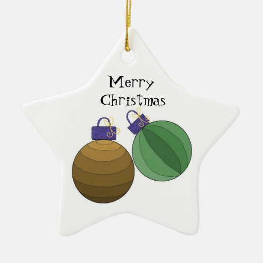 Klassieke kerstdecoraties keramisch ornament (Voorkant)