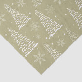 Klassieke kerstdennen op groenweefselpapier tissuepapier (Detail)