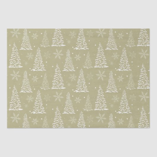 Klassieke kerstdennen op groenweefselpapier tissuepapier (Voorkant)