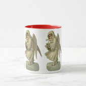 Klassieke Kerstengel Bloemen, Victoriaanse knipvor Mok (Midden)