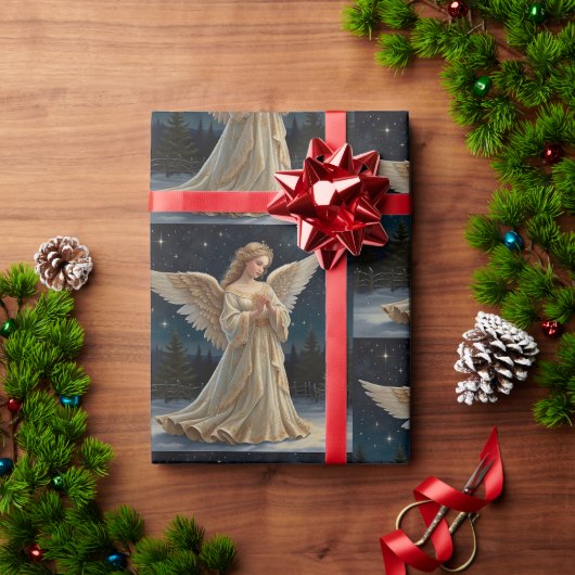Klassieke Kerstengel Cadeaupapier (Feestdagen Geschenken)