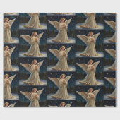 Klassieke Kerstengel Cadeaupapier (Vlak)
