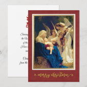 Klassieke kerstengelen muziek "Prettig kerstfeest" Feestdagenkaart (Voorkant / Achterkant)