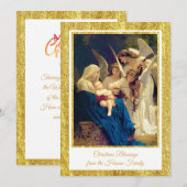 Klassieke kerstengelenmuziek "Prettig kerstfeest"  Feestdagenkaart (Voorkant / Achterkant)