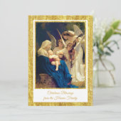 Klassieke kerstengelenmuziek "Prettig kerstfeest"  Feestdagenkaart (Staand voorkant)