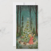 Klassieke Kerstengeltje in het Bos Custom Feestdagenkaart (Voorkant)