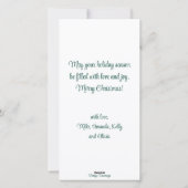 Klassieke Kerstengeltje in het Bos Custom Feestdagenkaart (Achterkant)