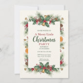 Klassieke Kerstfeest Uitnodiging Hulst Frame (Voorkant)