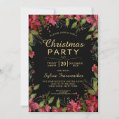 Klassieke kerstfeestdag  Poinsettia Kaart (Voorkant)