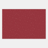 Klassieke kerstfeeststerren met rode feestjes inpakpapier vel (Voorkant 2)