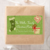 Klassieke kerstfleslabels etiket (Insitu)