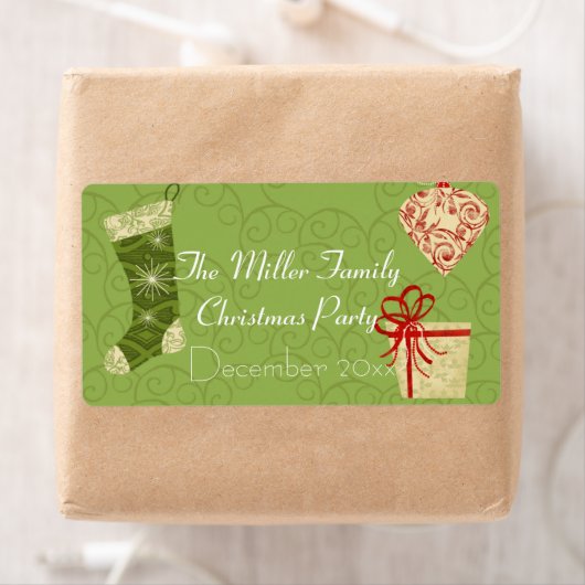 Klassieke kerstfleslabels etiket (Insitu)