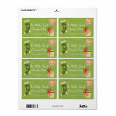 Klassieke kerstfleslabels etiket (Full Sheet)