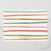 Klassieke kerstfoto folie feestdagenkaart (Achterkant)