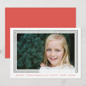 Klassieke kerstfoto met Lijst Feestdagenkaart (Voorkant / Achterkant)