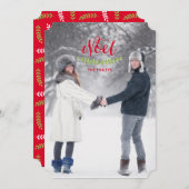 Klassieke kerstfotokaarten met noel feestdagenkaart (Voorkant / Achterkant)