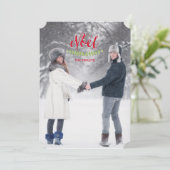 Klassieke kerstfotokaarten met noel feestdagenkaart (Staand voorkant)