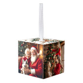 Klassieke kerstfoto's decoratie (Achter hoekig)