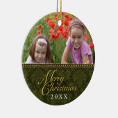 Klassieke kerstfoto's met Damascus Keramisch Ornament (Rechts)