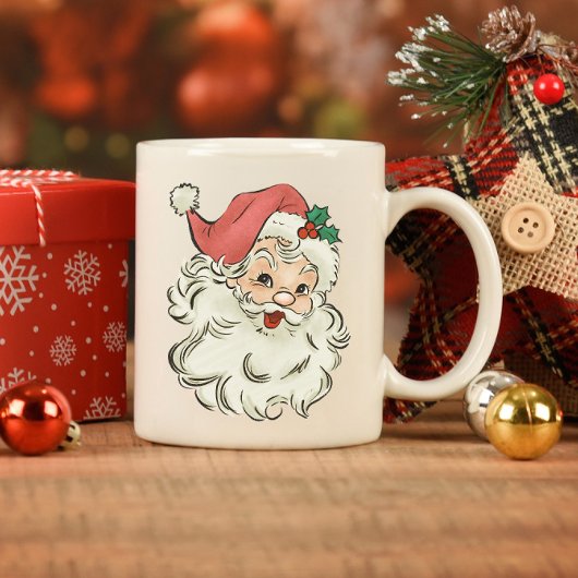 Klassieke kerstglimlach voor kerstglimlach mok