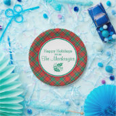 Klassieke kerstgrens papieren bordje (Feest)