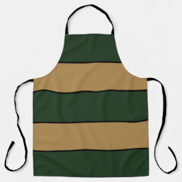 Klassieke Kerstgroene En Gouden Strepen Schort