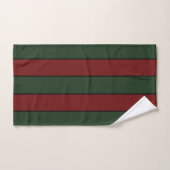 Klassieke Kerstgroene En Rode Strepen Bad Handdoek (Handdoek)