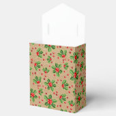 Klassieke Kerstgroene Hulst Rode Bessen Bedankdoosjes (Geopend)