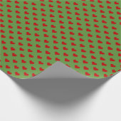 Klassieke kerstgroene rode harten Multi Cadeaupapier (Hoek)