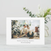 Klassieke kerstgroet met familiefoto feestdagenkaart (Staand voorkant)