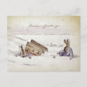 Klassieke Kerstgroeten van Beatrix Potter Feestdagenkaart (Voorkant)