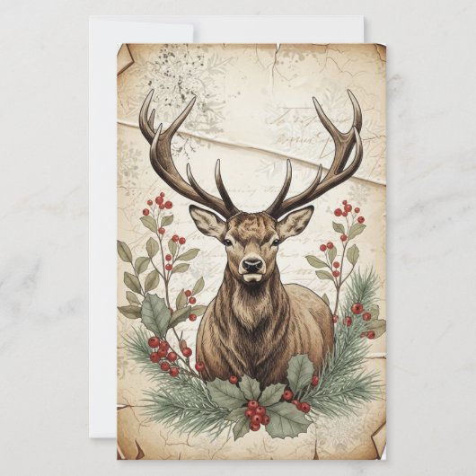 Klassieke Kerstherten Decoupage Kunst (Voorkant)