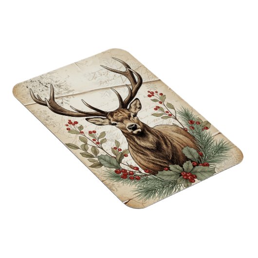 Klassieke Kerstherten Decoupage Kunst Magneet (Rechterzijde)