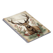 Klassieke Kerstherten Decoupage Kunst Notitieboek (Rechterzijde)