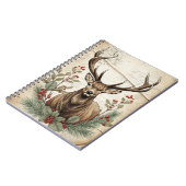 Klassieke Kerstherten Decoupage Kunst Notitieboek (Linkerzijde)