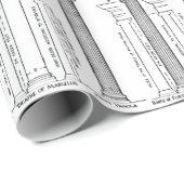 Klassieke kerstinpakpapier met architectuur cadeaupapier (Rol Hoek)