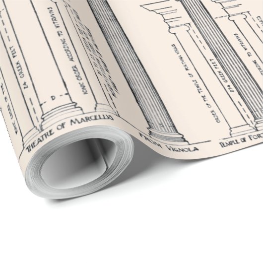 Klassieke kerstinpakpapier met architectuur cadeaupapier (Rol Hoek)