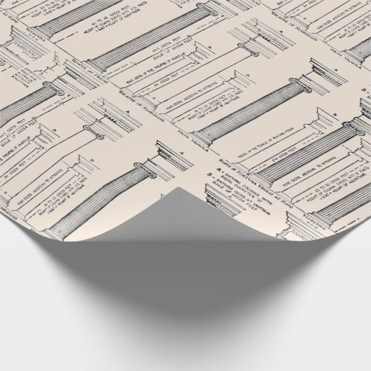 Klassieke kerstinpakpapier met architectuur cadeaupapier (Hoek)