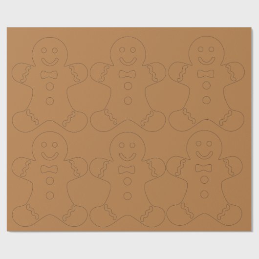 Klassieke kerstinslag voor ontbijtkoek cadeaupapier (Vlak)