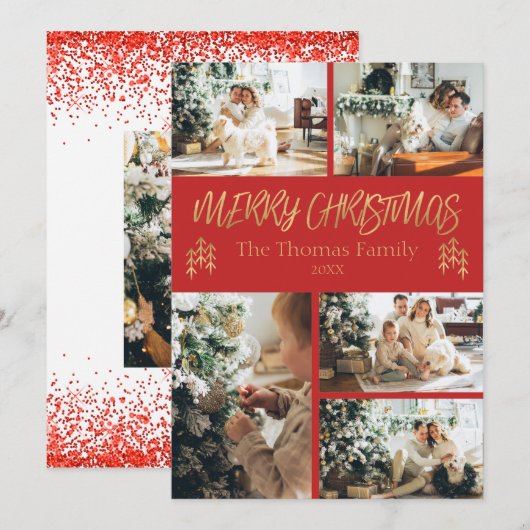 Klassieke kerstkaart (Voorkant / Achterkant)