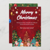 Klassieke kerstkaart (Voorkant / Achterkant)