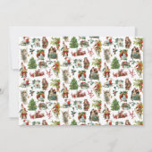 Klassieke Kerstkaart Elegant Goud Kerstfeest (Achterkant)