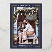 Klassieke Kerstkaart Folie Feestdagenkaart (Voorkant)