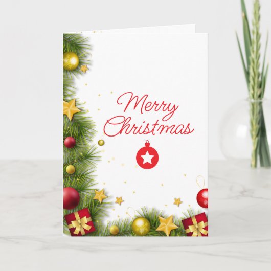 Klassieke kerstkaart kaart (Voorkant)