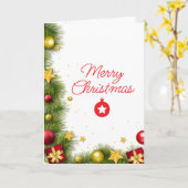 Klassieke kerstkaart kaart (Gele Bloem)