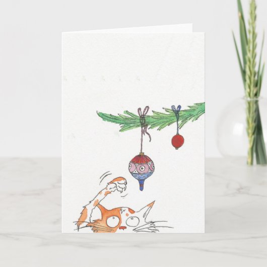 Klassieke kerstkaart kaart (Voorkant)