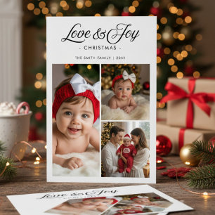 Klassieke kerstkaart 'Liefde & Vreugde'3 Familiefo