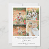 Klassieke Kerstkaart met Gebogen Foto Kaart (Achterkant)